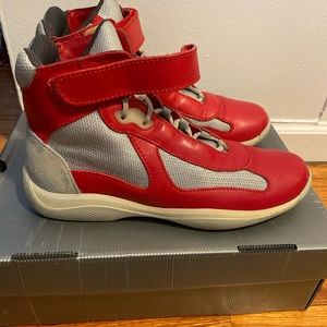 Mens High Top Prada Sneakers